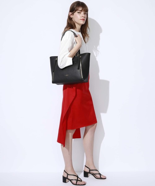 TOPKAPI（トプカピ）の「スプリットレザージップポケットA4トートバッグ（トートバッグ・レディース・ホワイト/キャメル/ブラック・FREE）」の5枚目の写真