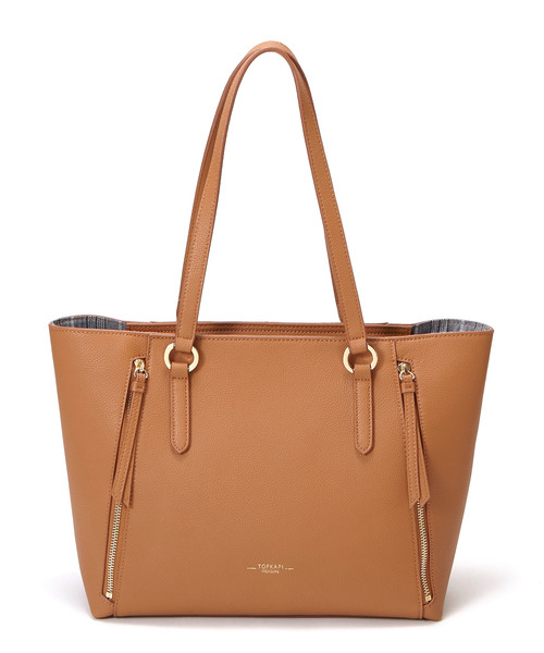 TOPKAPI（トプカピ）の「スプリットレザージップポケットA4トートバッグ（トートバッグ・レディース・ホワイト/キャメル/ブラック・FREE）」の9枚目の写真