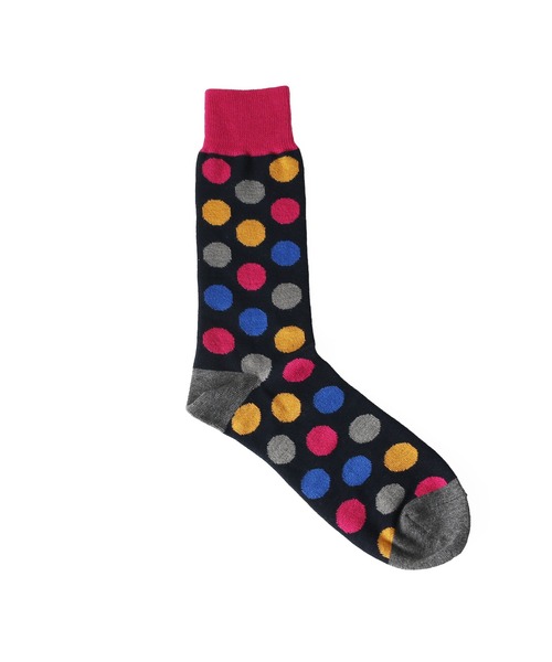 London Shoe Make(ロンドンシューメイク)の「ドット柄 / dot 日本製 メンズソックス / London Shoe Make THE SOCKS 418902(ソックス/靴下・メンズ・ネイビー/ライトブルー・25cm~27cm)」の10枚目の写真