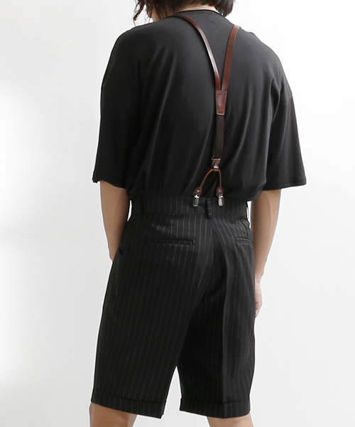 minsobi（ミンソビ）の「本革サスペンダー（サスペンダー・メンズ・ブラック/ブラウン/キャメル・FREE）」の4枚目の写真