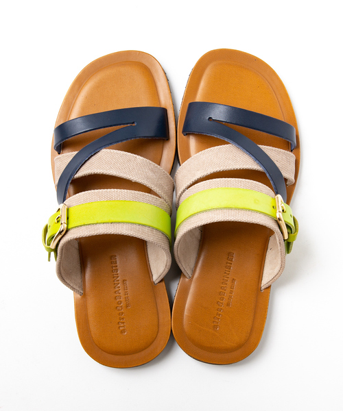 alfredoBANNISTER（アルフレッドバニスター）の「レザー×キャンバスサンダル（サンダル・メンズ・ブラック/ブラウン/ネイビー・39/40/41/42/43）」の3枚目の写真