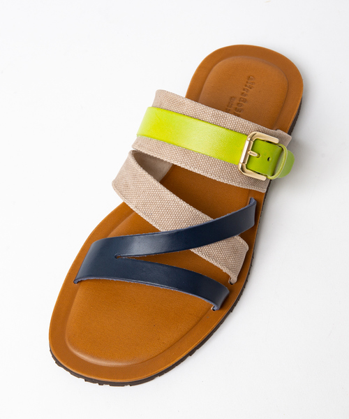 alfredoBANNISTER（アルフレッドバニスター）の「レザー×キャンバスサンダル（サンダル・メンズ・ブラック/ブラウン/ネイビー・39/40/41/42/43）」の8枚目の写真