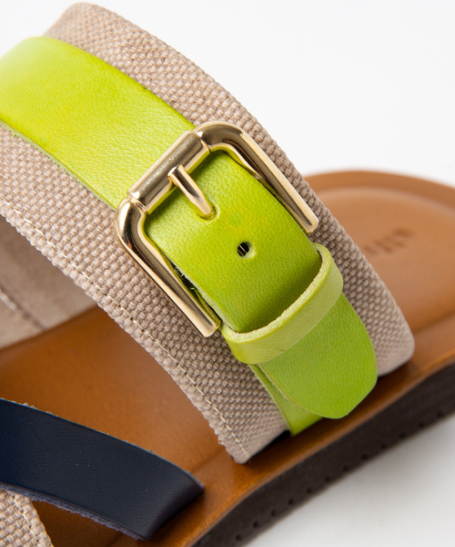 alfredoBANNISTER（アルフレッドバニスター）の「レザー×キャンバスサンダル（サンダル・メンズ・ブラック/ブラウン/ネイビー・39/40/41/42/43）」の12枚目の写真