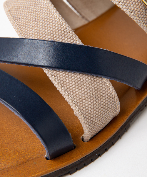 alfredoBANNISTER（アルフレッドバニスター）の「レザー×キャンバスサンダル（サンダル・メンズ・ブラック/ブラウン/ネイビー・39/40/41/42/43）」の13枚目の写真