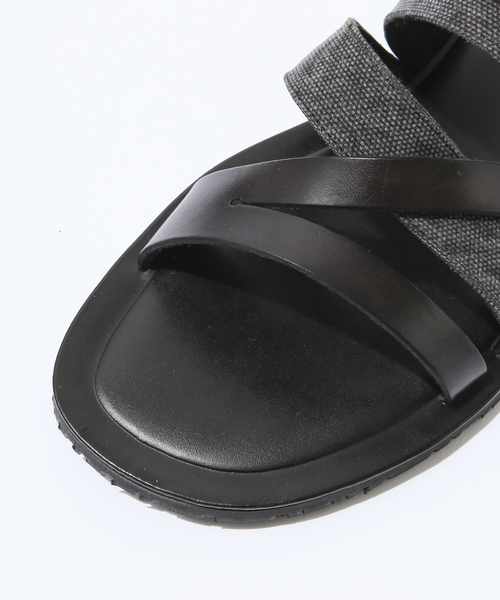 alfredoBANNISTER（アルフレッドバニスター）の「レザー×キャンバスサンダル（サンダル・メンズ・ブラック/ブラウン/ネイビー・39/40/41/42/43）」の14枚目の写真