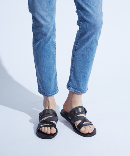 alfredoBANNISTER（アルフレッドバニスター）の「レザー×キャンバスサンダル（サンダル・メンズ・ブラック/ブラウン/ネイビー・39/40/41/42/43）」の16枚目の写真