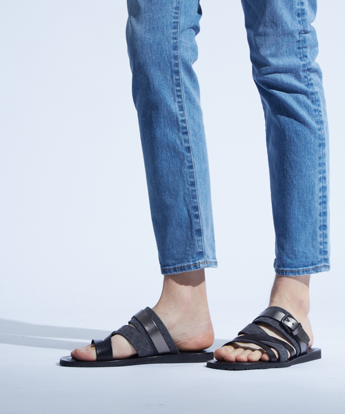 alfredoBANNISTER（アルフレッドバニスター）の「レザー×キャンバスサンダル（サンダル・メンズ・ブラック/ブラウン/ネイビー・39/40/41/42/43）」の19枚目の写真