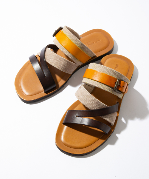 alfredoBANNISTER（アルフレッドバニスター）の「レザー×キャンバスサンダル（サンダル・メンズ・ブラック/ブラウン/ネイビー・39/40/41/42/43）」の22枚目の写真