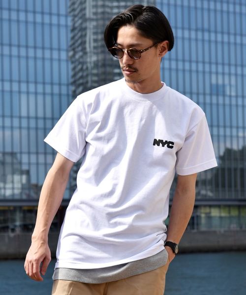 SHIPS（シップス）の「NYC: エクスクルーシブ LANDSCAPE Tシャツ ■（Tシャツ/カットソー・メンズ・ホワイト/ライトホワイト/ホワイト系その他・S/M/L/XL）」の4枚目の写真