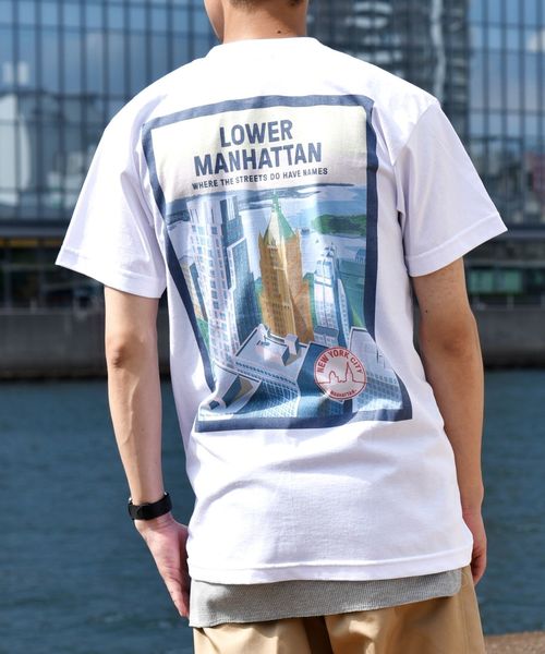 SHIPS（シップス）の「NYC: エクスクルーシブ LANDSCAPE Tシャツ ■（Tシャツ/カットソー・メンズ・ホワイト/ライトホワイト/ホワイト系その他・S/M/L/XL）」の5枚目の写真