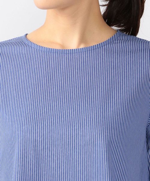 Petit Honfleur(プチオンフルール)の「【COOLER TOUCHシリーズ】リボンスリーブプルオーバー(Tシャツ/カットソー・レディース・ネイビー/ブルー/ベージュ・M size/L size)」の8枚目の写真