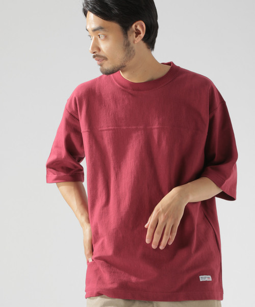 BAYFLOW（ベイフロー）の「10OZフットボールＴＥＥ（Tシャツ/カットソー・メンズ・ブラック/マスタード/ボルドー/ホワイト・SMALL/LARGE/MEDIUM）」の4枚目の写真