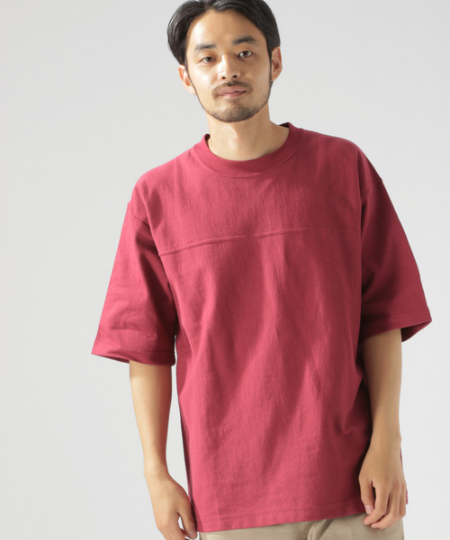 BAYFLOW（ベイフロー）の「10OZフットボールＴＥＥ（Tシャツ/カットソー・メンズ・ブラック/マスタード/ボルドー/ホワイト・SMALL/LARGE/MEDIUM）」の12枚目の写真