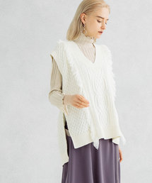 UNITED TOKYO | フリンジニットベスト(ニット/セーター)