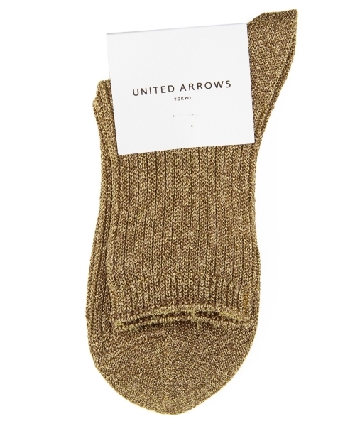 UNITED ARROWS(ユナイテッドアローズ)の「UAW ラメ ロークルー◆(ソックス/靴下・レディース・ゴールド/シルバー/ブラック/その他1・フリー)」の8枚目の写真