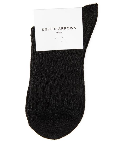 UNITED ARROWS(ユナイテッドアローズ)の「UAW ラメ ロークルー◆(ソックス/靴下・レディース・ゴールド/シルバー/ブラック/その他1・フリー)」の2枚目の写真