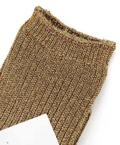 UNITED ARROWS(ユナイテッドアローズ)の「UAW ラメ ロークルー◆(ソックス/靴下・レディース・ゴールド/シルバー/ブラック/その他1・フリー)」の6枚目の写真