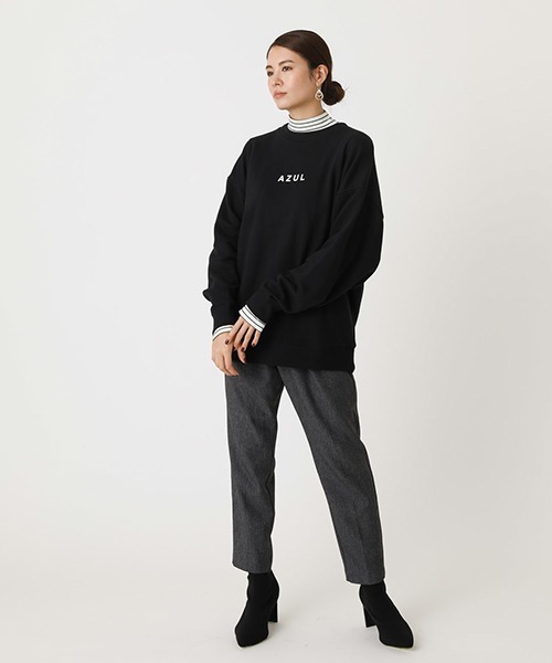 AZUL by moussy（アズールバイマウジー）の「AZUL SWEAT TUNIC/アズールスウェットチュニック（Tシャツ/カットソー・レディース・オフホワイト/ブラック/ベージュ・MEDIUM/SMALL）」の20枚目の写真