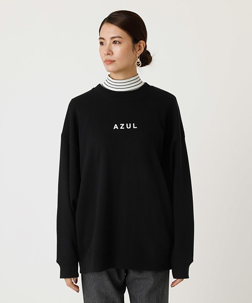 AZUL by moussy（アズールバイマウジー）の「AZUL SWEAT TUNIC/アズールスウェットチュニック（Tシャツ/カットソー・レディース・オフホワイト/ブラック/ベージュ・MEDIUM/SMALL）」の21枚目の写真