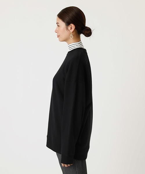 AZUL by moussy（アズールバイマウジー）の「AZUL SWEAT TUNIC/アズールスウェットチュニック（Tシャツ/カットソー・レディース・オフホワイト/ブラック/ベージュ・MEDIUM/SMALL）」の10枚目の写真