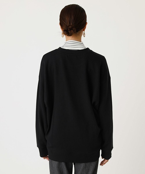 AZUL by moussy（アズールバイマウジー）の「AZUL SWEAT TUNIC/アズールスウェットチュニック（Tシャツ/カットソー・レディース・オフホワイト/ブラック/ベージュ・MEDIUM/SMALL）」の11枚目の写真