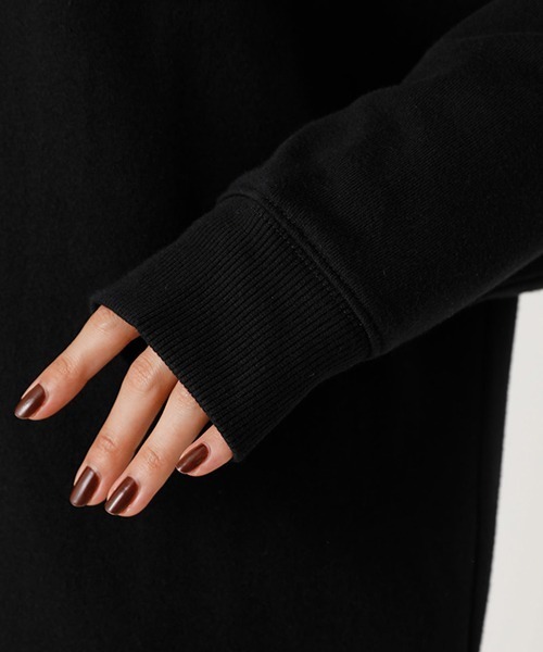 AZUL by moussy（アズールバイマウジー）の「AZUL SWEAT TUNIC/アズールスウェットチュニック（Tシャツ/カットソー・レディース・オフホワイト/ブラック/ベージュ・MEDIUM/SMALL）」の13枚目の写真