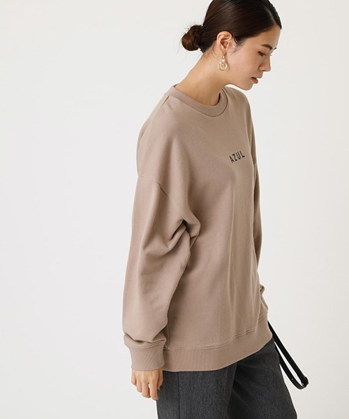 AZUL by moussy（アズールバイマウジー）の「AZUL SWEAT TUNIC/アズールスウェットチュニック（Tシャツ/カットソー・レディース・オフホワイト/ブラック/ベージュ・MEDIUM/SMALL）」の15枚目の写真