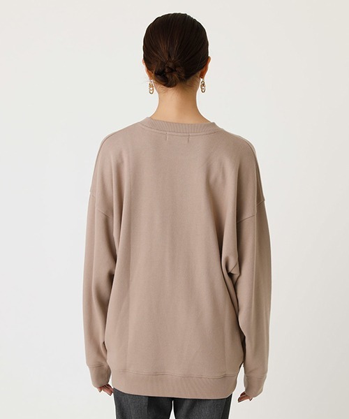 AZUL by moussy（アズールバイマウジー）の「AZUL SWEAT TUNIC/アズールスウェットチュニック（Tシャツ/カットソー・レディース・オフホワイト/ブラック/ベージュ・MEDIUM/SMALL）」の7枚目の写真