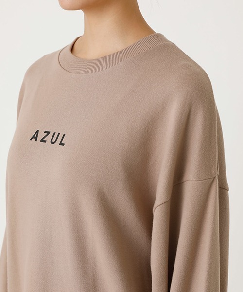 AZUL by moussy（アズールバイマウジー）の「AZUL SWEAT TUNIC/アズールスウェットチュニック（Tシャツ/カットソー・レディース・オフホワイト/ブラック/ベージュ・MEDIUM/SMALL）」の8枚目の写真