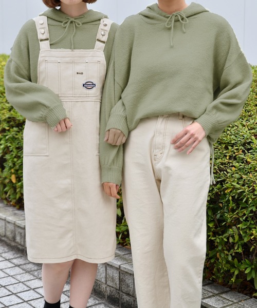 PairPair(ペアペア)の「もちもちニットパーカー(パーカー・レディース・ライトピンク/ライトグリーン/アイボリー・FREE)」の3枚目の写真