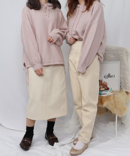 PairPair(ペアペア)の「もちもちニットパーカー(パーカー・レディース・ライトピンク/ライトグリーン/アイボリー・FREE)」の16枚目の写真