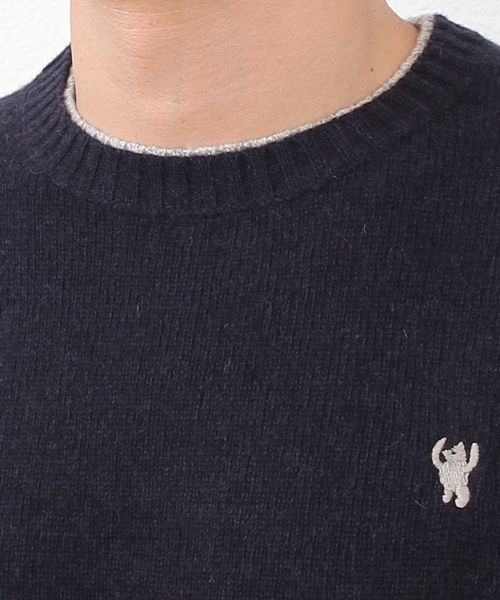 coen（コーエン）の「ラムウールクルーネックニットプルオーバー（ニット/セーター・メンズ・ダークグリーン/オフホワイト/マスタード/ネイビー/ライトグレー・LARGE/MEDIUM/X-LARGE/SMALL）」の22枚目の写真