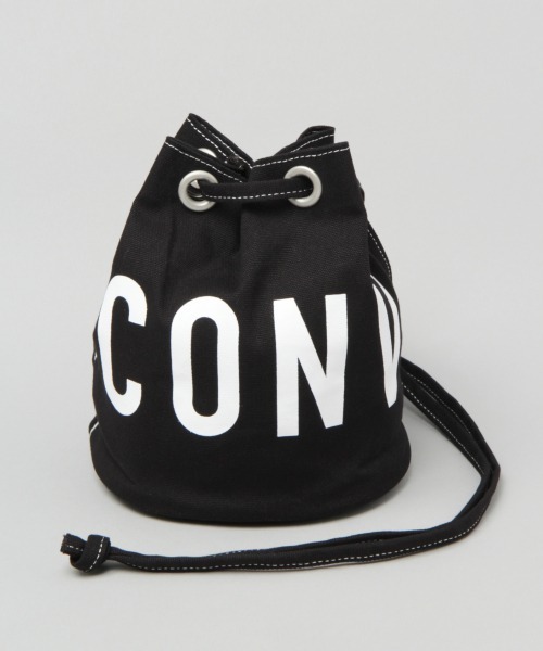 CONVERSE(コンバース)の「【CONVERSE/コンバース】ロゴ巾着バッグ/880807(ショルダーバッグ・メンズ・その他/オフホワイト/オリーブ/ブラック・FREE)」の3枚目の写真