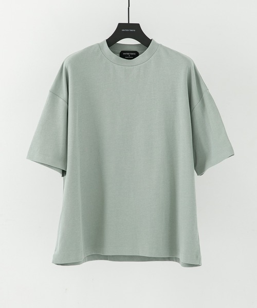 UNITED TOKYO（ユナイテッドトウキョウ）の「ダブルフェイスＳＵＶＩＮオーバーＴＥＥ（Tシャツ/カットソー・メンズ・ブラック/ベージュ/オフホワイト/グリーン・1/2/3）」の4枚目の写真