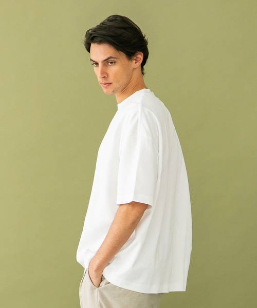 UNITED TOKYO（ユナイテッドトウキョウ）の「ダブルフェイスＳＵＶＩＮオーバーＴＥＥ（Tシャツ/カットソー・メンズ・ブラック/ベージュ/オフホワイト/グリーン・1/2/3）」の7枚目の写真