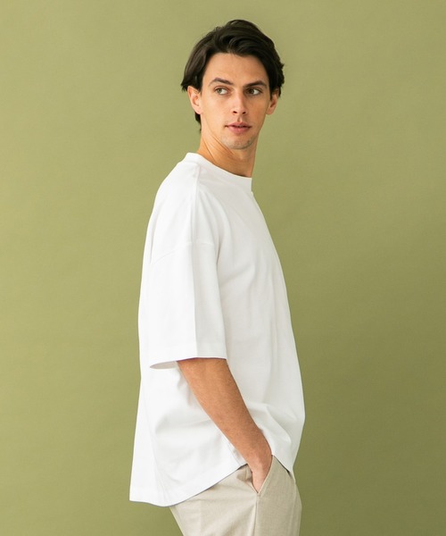 UNITED TOKYO（ユナイテッドトウキョウ）の「ダブルフェイスＳＵＶＩＮオーバーＴＥＥ（Tシャツ/カットソー・メンズ・ブラック/ベージュ/オフホワイト/グリーン・1/2/3）」の9枚目の写真