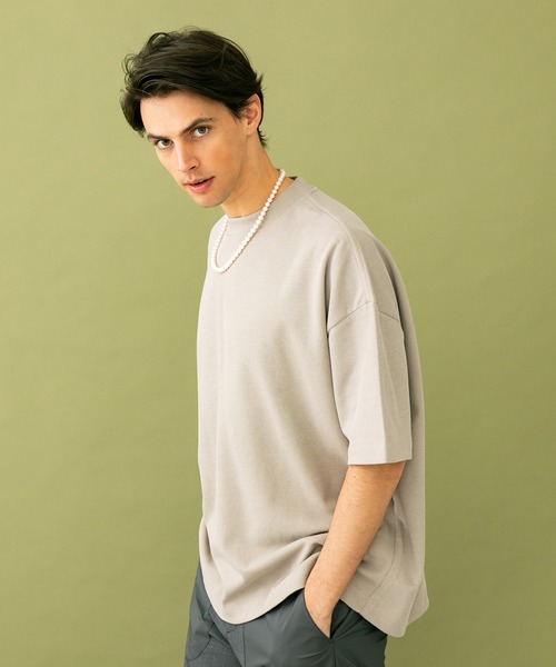 UNITED TOKYO（ユナイテッドトウキョウ）の「ダブルフェイスＳＵＶＩＮオーバーＴＥＥ（Tシャツ/カットソー・メンズ・ブラック/ベージュ/オフホワイト/グリーン・1/2/3）」の8枚目の写真