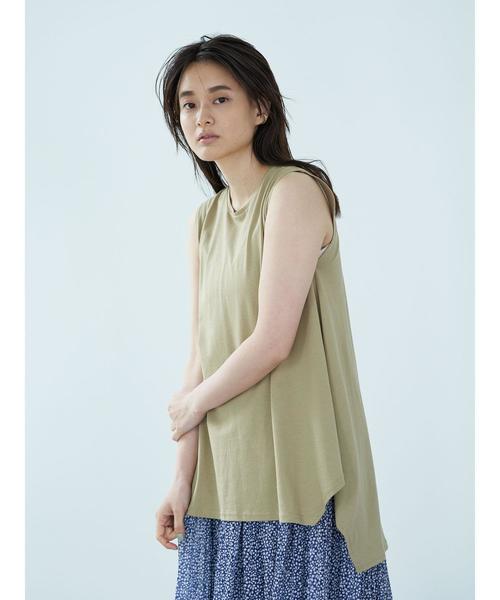 AMERICAN HOLIC(アメリカンホリック)の「イレヘムカットノースリーブプルオーバー *〇(Tシャツ/カットソー・レディース・アイボリー/ベージュ/チャコールグレー/ブルー・M/L)」の17枚目の写真