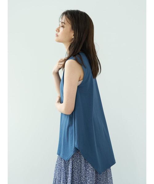 AMERICAN HOLIC(アメリカンホリック)の「イレヘムカットノースリーブプルオーバー *〇(Tシャツ/カットソー・レディース・アイボリー/ベージュ/チャコールグレー/ブルー・M/L)」の18枚目の写真