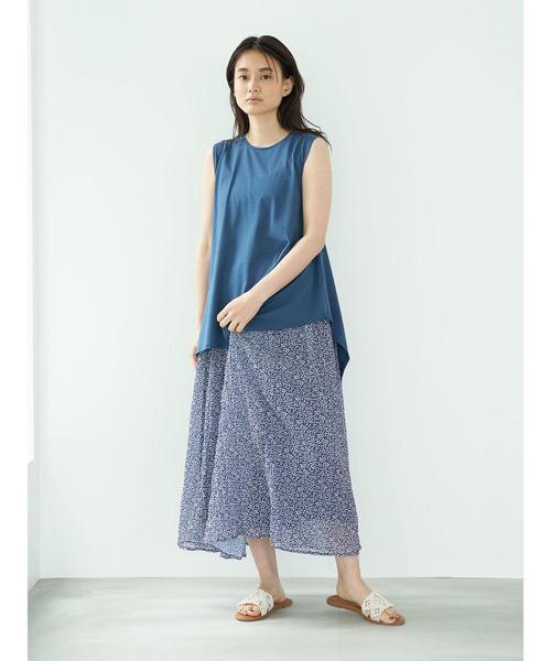 AMERICAN HOLIC(アメリカンホリック)の「イレヘムカットノースリーブプルオーバー *〇(Tシャツ/カットソー・レディース・アイボリー/ベージュ/チャコールグレー/ブルー・M/L)」の6枚目の写真