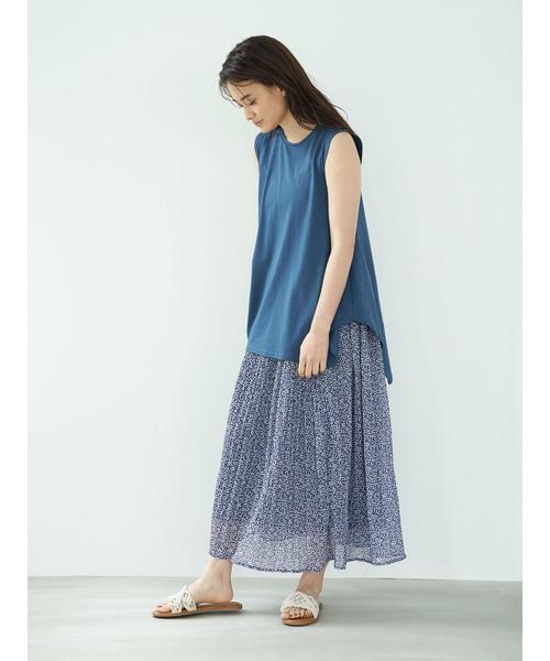 AMERICAN HOLIC(アメリカンホリック)の「イレヘムカットノースリーブプルオーバー *〇(Tシャツ/カットソー・レディース・アイボリー/ベージュ/チャコールグレー/ブルー・M/L)」の7枚目の写真