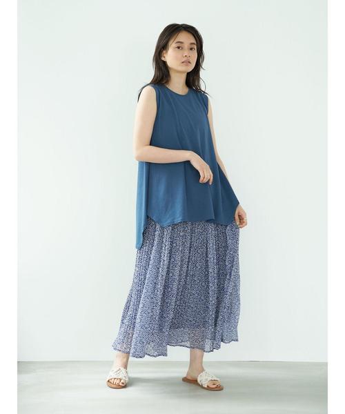 AMERICAN HOLIC(アメリカンホリック)の「イレヘムカットノースリーブプルオーバー *〇(Tシャツ/カットソー・レディース・アイボリー/ベージュ/チャコールグレー/ブルー・M/L)」の8枚目の写真