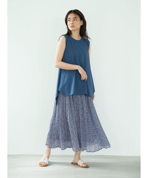 AMERICAN HOLIC(アメリカンホリック)の「イレヘムカットノースリーブプルオーバー *〇(Tシャツ/カットソー・レディース・アイボリー/ベージュ/チャコールグレー/ブルー・M/L)」の9枚目の写真