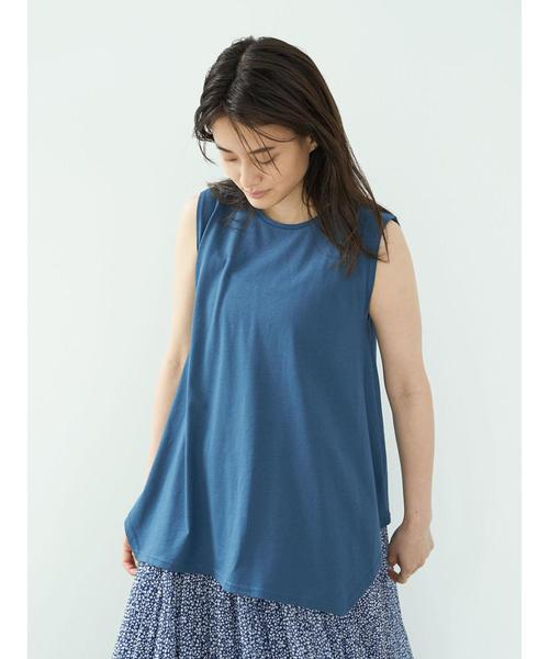 AMERICAN HOLIC(アメリカンホリック)の「イレヘムカットノースリーブプルオーバー *〇(Tシャツ/カットソー・レディース・アイボリー/ベージュ/チャコールグレー/ブルー・M/L)」の10枚目の写真