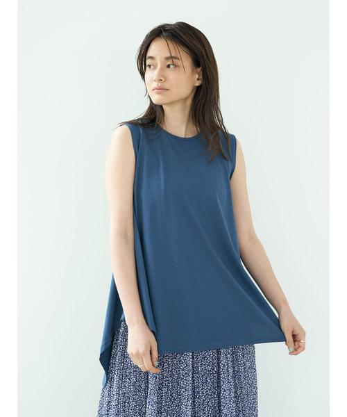 AMERICAN HOLIC(アメリカンホリック)の「イレヘムカットノースリーブプルオーバー *〇(Tシャツ/カットソー・レディース・アイボリー/ベージュ/チャコールグレー/ブルー・M/L)」の11枚目の写真