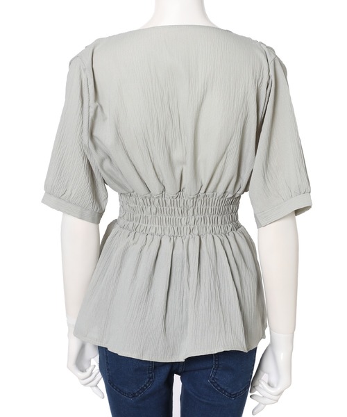 fifth（フィフス）の「カシュクールシアーブラウス（シャツ/ブラウス・レディース・ブルー/グリーン・MEDIUM）」の9枚目の写真