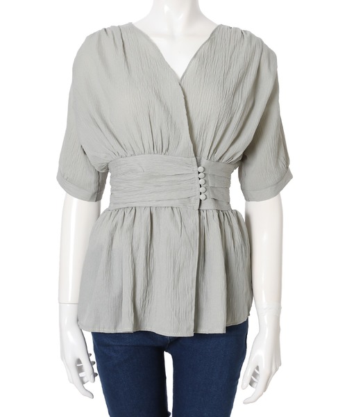 fifth（フィフス）の「カシュクールシアーブラウス（シャツ/ブラウス・レディース・ブルー/グリーン・MEDIUM）」の10枚目の写真