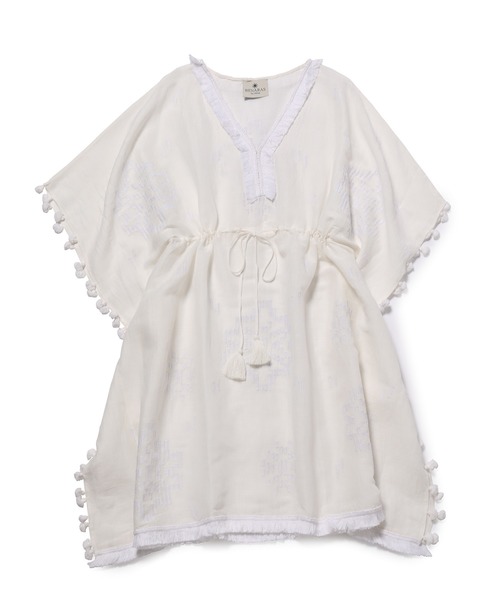 ADAM ET ROPE'（アダムエロペ）の「【BENARAS by CITRUS】 Cmodified Shorter w/ponpon（ワンピース・レディース・ホワイト/ブラック・1）」の6枚目の写真