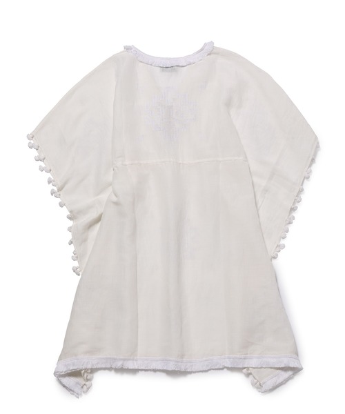 ADAM ET ROPE'（アダムエロペ）の「【BENARAS by CITRUS】 Cmodified Shorter w/ponpon（ワンピース・レディース・ホワイト/ブラック・1）」の7枚目の写真