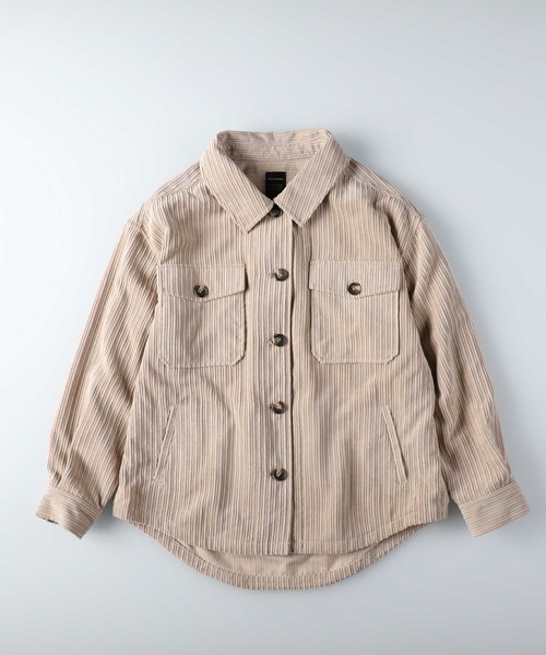 RAG MACHINE（ラグマシーン）の「【RAG MACHINE】ゆったりランダムコールＣＰＯシャツ（シャツ/ブラウス・レディース・ライトベージュ/ブラウン・M/L）」の10枚目の写真